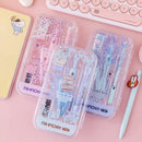 AIHAO 2 PCS Compass/Mechanical Pencil/Eraser/Pen Core/Ruler/Protractor Stationery Set Random Colour Delivery