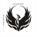 4 PCS Car Personality Decals Electric Car Stickers Decoration Fire Phoenix Totem(Black)