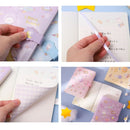 Cartoon Universe Pattern Color Page Magnetic Buckle Notebook PU Student Handbook Account Thickened Notebook(Blue)
