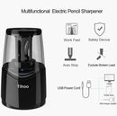 Tihoo Electric Pencil Sharpener USB Charging Student Automatic Pencil Sharpener ï¼ŒEnglish Version(Black)
