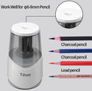 Tihoo Electric Pencil Sharpener USB Charging Student Automatic Pencil Sharpener ï¼ŒEnglish Version(Black)