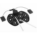 Portable Hand-Rolled Drum Set Music Early Education Simulation Jazz Drum Practice Drum(White)