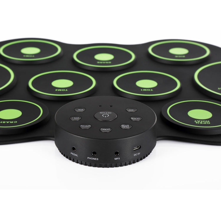 Portable Hand-Rolled Drum Set Music Early Education Simulation Jazz Drum Practice Drum(White)