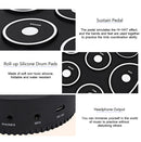 Portable Hand-Rolled Drum Set Music Early Education Simulation Jazz Drum Practice Drum(White)