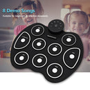 Portable Hand-Rolled Drum Set Music Early Education Simulation Jazz Drum Practice Drum(White)