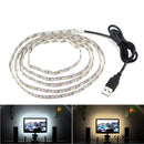 USB Power SMD 3528 Epoxy LED Strip Light Christmas Desk Decor Lamp for TV Background Lighting, Length:1m(White Light)