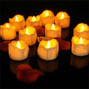 12 PCS/Box LED Candle Electronic Tea Wax Simulation Tears Electronic Candle Light Wedding Decoration Candle Light(Yellow Flash)