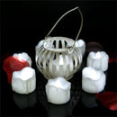 12 PCS/Box LED Candle Electronic Tea Wax Simulation Tears Electronic Candle Light Wedding Decoration Candle Light(Cold White)