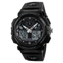 SKMEI 1270 Men Waterproof Dual Display Digital Watch Outdoor Sports Watch(Gray)