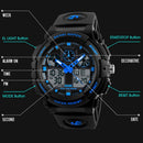SKMEI 1270 Men Waterproof Dual Display Digital Watch Outdoor Sports Watch(Golden)