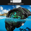 SKMEI 1270 Men Waterproof Dual Display Digital Watch Outdoor Sports Watch(Blue)