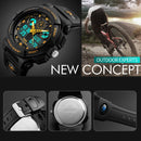 SKMEI 1270 Men Waterproof Dual Display Digital Watch Outdoor Sports Watch(Blue)