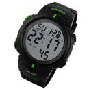 SKMEI 1068 Men Waterproof Outdoor Sports Digital Watch Student Fashion Watch(Green)
