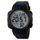 SKMEI 1068 Men Waterproof Outdoor Sports Digital Watch Student Fashion Watch(Blue)