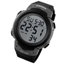 SKMEI 1068 Men Waterproof Outdoor Sports Digital Watch Student Fashion Watch(Titanium)