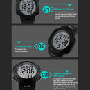 SKMEI 1068 Men Waterproof Outdoor Sports Digital Watch Student Fashion Watch(Titanium)