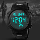 SKMEI 1068 Men Waterproof Outdoor Sports Digital Watch Student Fashion Watch(Blue)