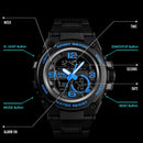 SKMEI 1452 Outdoor Sports Electronic Watch Multifunctional Waterproof Watch(Black)
