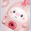 Children Educational Pneumatic Air Powered Car Balloon Scooter Toy Pink Piggy (2 Cars 6 Balloons)