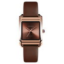 SKMEI 1432 Ladies Fashion Watch Matte Waterproof Quartz Watch(Brown)