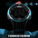 SKMEI 1219 Men Multi-Function Electronic Watch Outdoor Sports Watch(Green)