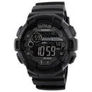 SKMEI 1243 Men Sports Watch Outdoor Waterproof Digital Watch(Black)