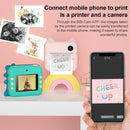 P1 No Card Children Polaroid Camera 1200W Front And Rear Dual-Lens Mini Print Photographic Digital Camera Toy(Pink Cat)