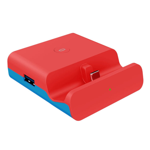 NS06 Video Converter HDMI Transfer TV Base Portable Type-C Charging Base For Switch(Red)
