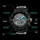 SKMEI 1332 Men Outdoor Sports Dual Display Multifunction Watch Student Waterproof Digital Watch(Red)