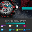 SKMEI 1332 Men Outdoor Sports Dual Display Multifunction Watch Student Waterproof Digital Watch(Red)