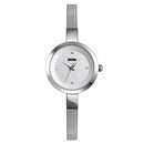 SKMEI 1390 Ladies Business Casual Watch Steel Band Lightweight Quartz Watch(Silver)
