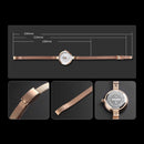 SKMEI 1390 Ladies Business Casual Watch Steel Band Lightweight Quartz Watch(Golden)