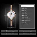 SKMEI 1390 Ladies Business Casual Watch Steel Band Lightweight Quartz Watch(Rose Gold)