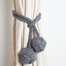 CK12 4 PCS Curtain Buckle Free Installation Cotton Roll Hanging Ball Curtain Strap(Gray)