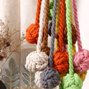 CK12 4 PCS Curtain Buckle Free Installation Cotton Roll Hanging Ball Curtain Strap(Gray)