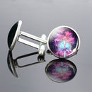 5 Pairs Tree of Life PatternCufflinks Metallic Shirt Ornaments Men Clothing Jewelry(Fireworks)