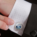 5 Pairs Tree of Life PatternCufflinks Metallic Shirt Ornaments Men Clothing Jewelry(Fireworks)