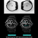 SKMEI 1357 Mens Multifunctional Sports Digital Watch Student Waterproof Watch(Blue)