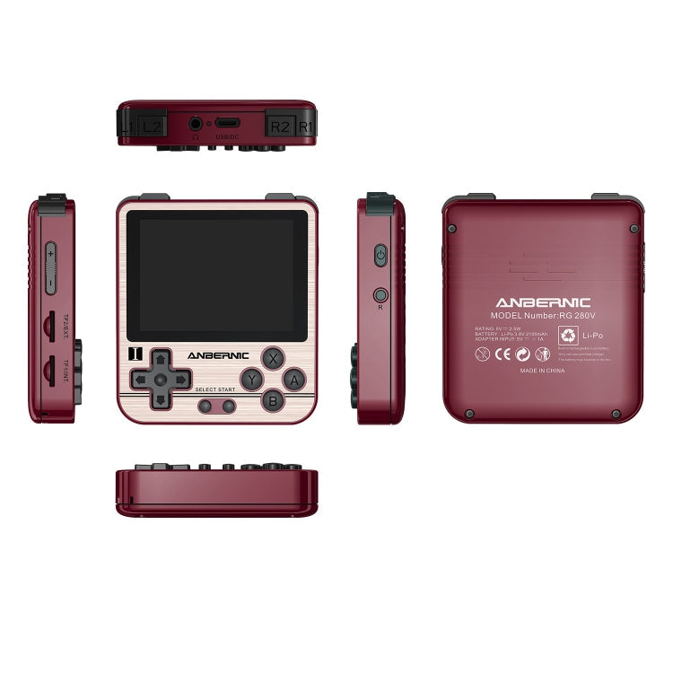 ANBERNIC RG280V 2.8 Inch Screen Open Source Handheld Game Console 4700 Dual Core CPU 16G (Gold)