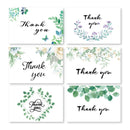 4 PCS A Set Of 6 Thank You Card Creative Half-Fold Greeting Card(6 sheets set (with envelope))