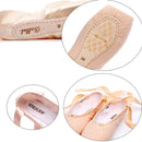 Ballet Lace Pointe Shoes Professional Flat Dance Shoes, Size: 44(Canvas + Silicone Case)