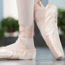 Ballet Lace Pointe Shoes Professional Flat Dance Shoes, Size: 44(Satin Nude)