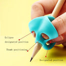 50 PCS Children Calligraphy Posture Correction Grip Pen AAtifact Silicone Three-Finger Pencil Case Random Colour Delivery