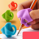 50 PCS Children Calligraphy Posture Correction Grip Pen AAtifact Silicone Three-Finger Pencil Case Random Colour Delivery
