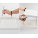 Simple Double-Layer Desktop Rack Dormitory Stationery & Sundries Organizer(White)