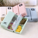 3 PCS Folding Portable Sealed and Dispensing Small Pill Box(White)