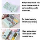 3 PCS Folding Portable Sealed and Dispensing Small Pill Box(White)