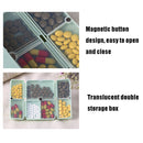3 PCS Folding Portable Sealed and Dispensing Small Pill Box(White)
