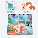 XHN-001 Number Letter Matching Cognitive Card Double-Sided 3D Puzzle Children Puzzle Early Education Toy