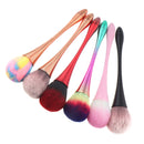 2 PCS Single Small Waist Makeup Brush Nail Powder Dust Blush Loose Powder Brush, Specification: Red Rod Red Hiar